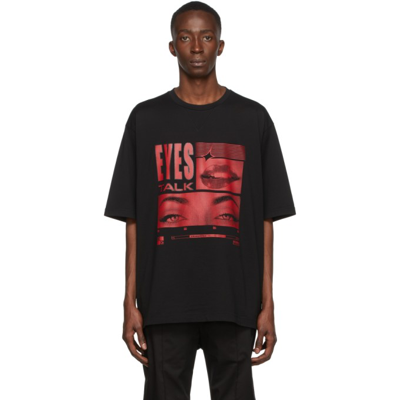 Dolce & Gabbana Eyes Talk Graphic-print T-shirt In Nero