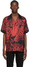 DOLCE & GABBANA RED & BLACK LEOPARD SHIRT