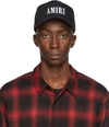 Amiri Core Logo Trucker Cap In Black / White
