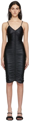 Alexander Wang Ruched Stretch-jersey Dress In 001 Black
