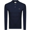 LACOSTE LACOSTE LONG SLEEVED POLO T SHIRT NAVY