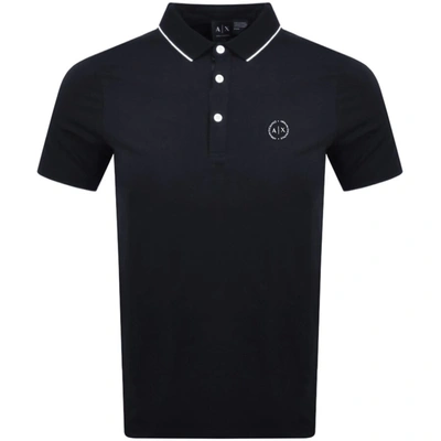 Armani Exchange Short Sleeved Polo T Shirt Navy