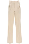 Loulou Studio Straight-leg Casual Pants In Beige