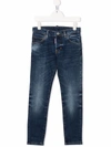 Dsquared2 Teen Mid-rise Skinny Jeans In Blue