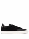 Heron Preston Canvas Low Top Sneakers With Leather Detail In Black