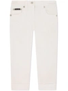 DOLCE & GABBANA EMBROIDERED SLIM-CUT JEANS
