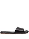 Brunello Cucinelli Monili-embellished Leather Slides In Black