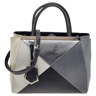 Pre-owned Fendi Multicolor Leather Mini Geometric 2jours Tote