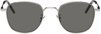 Saint Laurent Sl 299-001 Round Sunglasses In Silver
