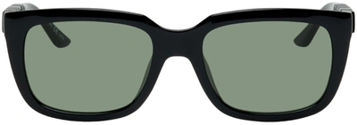 Balenciaga Black Embossed Logo Sunglasses In 001 Black