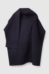 Cos Wool-blend Cape In Blue