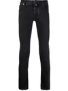 Jacob Cohen Low-rise Skinny Trousers In Black