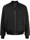 Helmut Lang Quilted Zip-up Bomber Jacket In Black