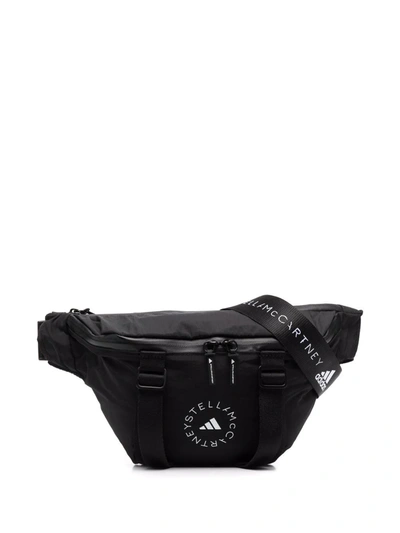 Adidas By Stella Mccartney Logo-print Belt Bag In Schwarz