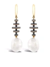 Pragnell 18kt Rose Gold Legacy Pearl And Diamond Drop Earrings In Rosa