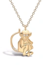 Pragnell 18kt Yellow Gold Zodiac Monkey Diamond Pendant In Gold