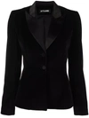 STYLAND SATIN-LAPEL SINGLE-BREASTED BLAZER