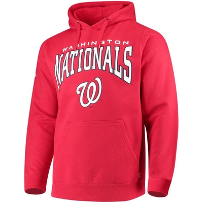 Stitches Red Washington Nationals Team Pullover Hoodie