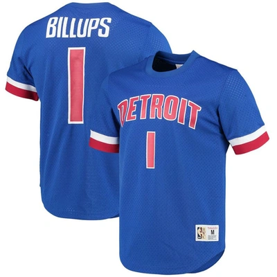Mitchell & Ness Men's  Chauncey Billups Blue Detroit Pistons 2003 Mesh Name And Number T-shirt