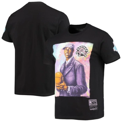 Mitchell & Ness Men's Tracy Mcgrady Black Toronto Raptors Hardwood Classics Draft Day Colorwash T-shirt