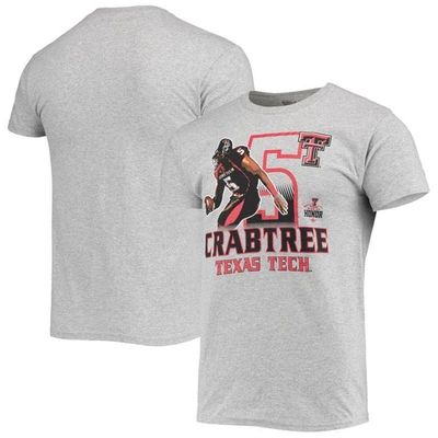 Retro Brand Original  Michael Crabtree Heathered Grey Texas Tech Red Raiders Ring Of Honor T-shirt