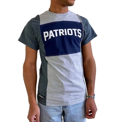 Refried Apparel Men's Heathered Gray New England Patriots Split T-shirt In Heather Gray