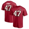 Fanatics Men's John Lynch Red Tampa Bay Buccaneers Nfl Hall Of Fame Class Of 2021 Name And Number T-shirt In Red