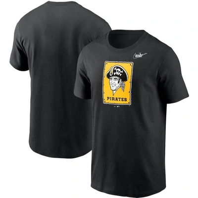 Nike Men's Black Pittsburgh Pirates Cooperstown Collection Logo T-shirt
