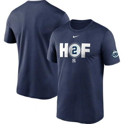 Nike Men's  Derek Jeter Navy New York Yankees Hall Of Fame Performance T-shirt