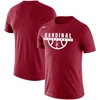 NIKE NIKE CARDINAL STANFORD CARDINAL BASKETBALL DROP LEGEND PERFORMANCE T-SHIRT