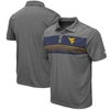 Colosseum Heathered Charcoal West Virginia Mountaineers Smithers Polo In Heather Charcoal