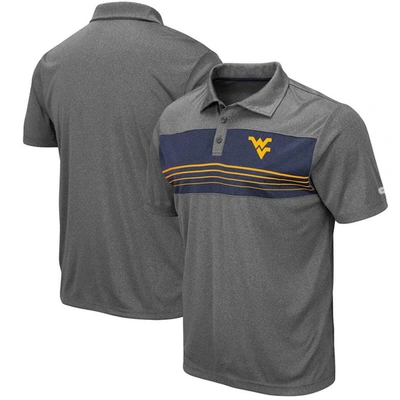 Colosseum Heathered Charcoal West Virginia Mountaineers Smithers Polo