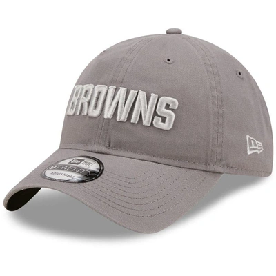 New Era Men's Gray Cleveland Browns Core Classic 2.0 9twenty Adjustable Hat