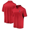 FANATICS FANATICS BRANDED RED LOS ANGELES ANGELS ICONIC STRIATED PRIMARY LOGO LIGHTWEIGHT POLO