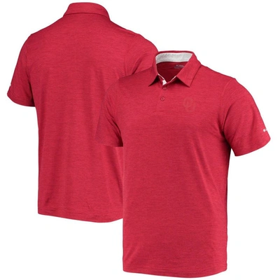 Columbia Men's Crimson Oklahoma Sooners Tech Trail Space Dye Omni-shade Polo