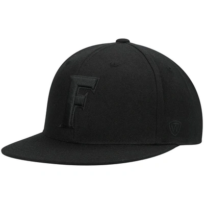 TOP OF THE WORLD TOP OF THE WORLD FLORIDA GATORS BLACK ON BLACK FITTED HAT