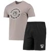 CONCEPTS SPORT CONCEPTS SPORT BLACK/GRAY BROOKLYN NETS T-SHIRT & SHORTS SLEEP SET