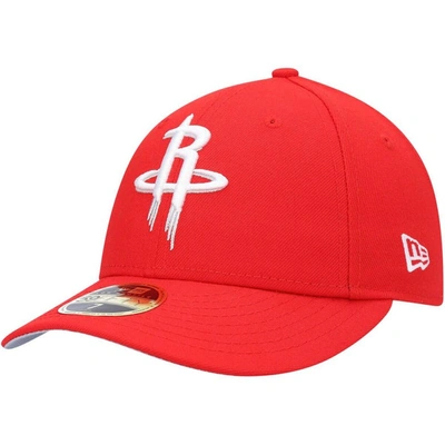 New Era Men's Red Houston Rockets Team Low Profile 59fifty Fitted Hat