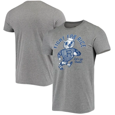 Homefield Heather Grey Rice Owls Vintage Fight For Rice T-shirt