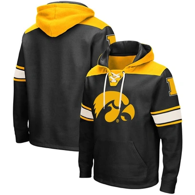 COLOSSEUM COLOSSEUM BLACK IOWA HAWKEYES 2.0 LACE-UP PULLOVER HOODIE