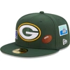 NEW ERA NEW ERA GREEN GREEN BAY PACKERS TEAM LOCAL 59FIFTY FITTED HAT