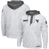 Colosseum Arctic Camo West Virginia Mountaineers Oht Military Appreciation Quarter-zip Hoodie In Arctic Camo