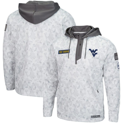 Colosseum Arctic Camo West Virginia Mountaineers Oht Military Appreciation Quarter-zip Hoodie