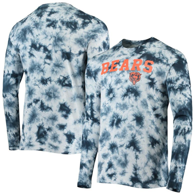 New Era Men's Navy Chicago Bears Tie-dye Long Sleeve T-shirt