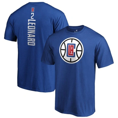 Fanatics Men's Kawhi Leonard Blue La Clippers Playmaker Name And Number T-shirt
