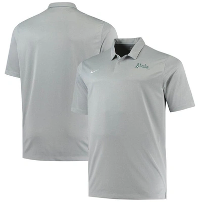 Nike Men's  Heathered Grey Michigan State Spartans Big And Tall Performance Polo Shirt