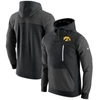 NIKE NIKE BLACK IOWA HAWKEYES AV-15 2.0 SLIM FIT PULLOVER HOODIE