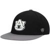 Top Of The World Men's  Black, Gray Auburn Tigers Team Color Two-tone Fitted Hat In Black