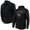 Starter Black New Orleans Saints Raglan Long Sleeve Hoodie T-shirt In Black