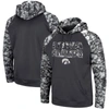 Colosseum Charcoal Iowa Hawkeyes Oht Military Appreciation Digital Camo Pullover Hoodie In Charcoal